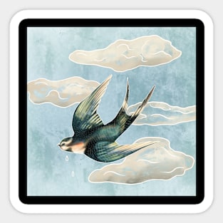 Flying swallow bird Sticker